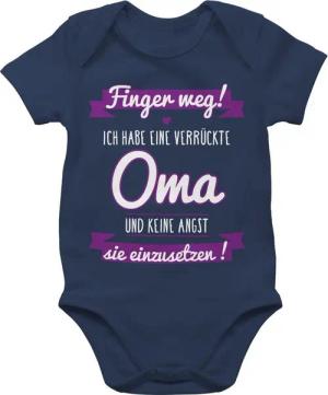 Shirtracer Shirtbody Finger weg ich habe eine verrückte Oma I Sprüche Baby