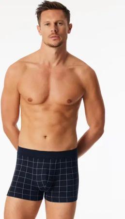 Shorts Feininterlock kariert nachtblau - Fine Interlock 10