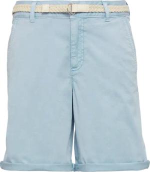 Shorts mit geflochtenem Gürtel und Garment Dye