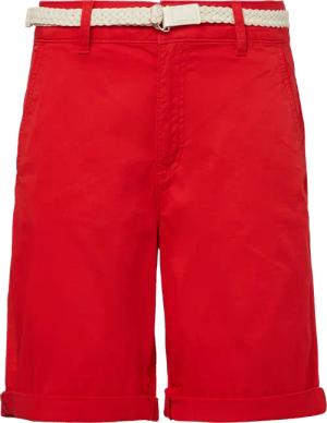 Shorts mit geflochtenem Gürtel und Garment Dye