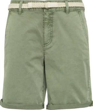 Shorts mit geflochtenem Gürtel und Garment Dye
