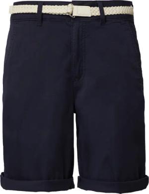 Shorts mit geflochtenem Gürtel und Garment Dye