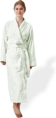 SIEGENTHAL Damenbademantel Damen Bademantel Frottee Velour Schalkragen Flauschig Wadenlang, Schalkragen, Gürtel, saugfähigem Frottee,Pflegeleicht und langlebig,praktische Taschen