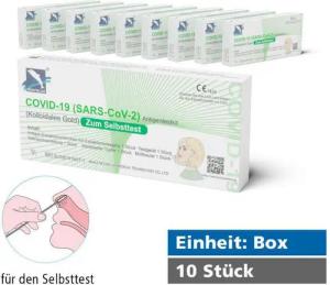 siegmund care Influenza-Schnelltest DeepBlue COVID-19 Antigen Selbsttest (SARS-CoV-2), 10-tlg., MHD: 08.10.2027, Genauigkeit 99,03 %