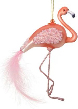 SIKORA Christbaumschmuck Flamingo besondere Weihnachtskugel Glas Anhänger – BS551, Christbaumschmuck Deko - traditionell, witzig & außergewöhnlich