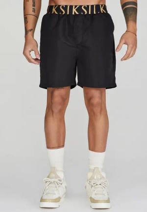 Siksilk Badeshorts SikSilk Herren Schwarze Badeshorts