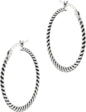 SilberDream Paar Creolen SilberDream Ohrringe Creolen 925 Silber (Creolen), Damen Creolen Zopfmuster aus 925 Sterling Silber, Farbe: silber