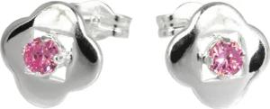 SilberDream Paar Ohrstecker SilberDream Ohrringe 8mm Silber Ohrstecker (Ohrstecker), Damen Ohrstecker Kleeblatt 925 Sterling Silber, Farbe: silber, rosa