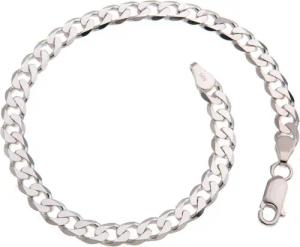 Silberkettenstore Silberarmband Panzerkette Armband 5mm - 925 Silber, Länge wählbar