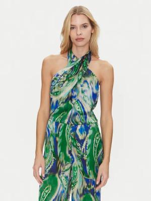 Simona Corsellini Bluse P25CPTO01401 Grün Slim Fit