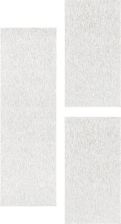 SIMPEX24 Kurzflor-Bettumrandung Unicolor - Einfarbig, Höhe 7 mm, (Bett-Set, 3-tlg., Bettvorlage), Schlafzimmer Teppich Bettumrandung Läufer Set 3 teilig