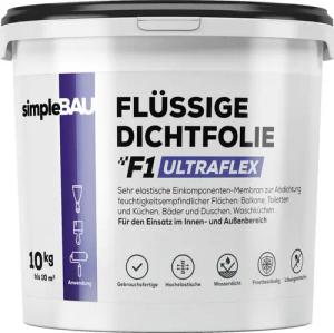 simpleBAU Dichtstoff Flüssigfolie Dichtfolie Ultraflex 10 kg – Wasserdicht & Frostsicher