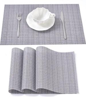 Simurq Platzset - Tischsets Abwaschbar / Rutschfest und Waschbar, (Platzdeckchen in 45x30 cm - Tischunterlage -, 4-St., Set mit 4 oder 6 Tischsets), Tischuntersetzer für Esszimmer und Küche