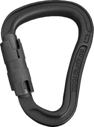 Singing Rock Karabiner Bora Twist Lock, schwarz, Aluminium, Sicherung