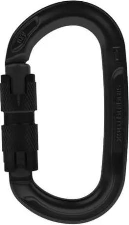 Singing Rock OXY TWL Oval-Karabiner Duraluminium schwarz Twist-Lock 26 kN