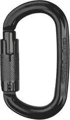 Singing Rock Ozone Oval Karabiner Dural – Twisted Lock, schwarz matt