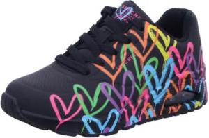 Skechers 177981 BKMT UNO - HIGHLIGHT LOVE Schwarz Shoes Gr. 36