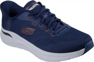 Skechers Arch Fit 2.0 Lestur Textile Herren Navy/rote Sneaker