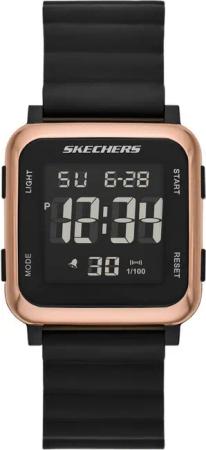 Skechers Chronograph BECKWORTH SR6311, Quarzuhr, Armbanduhr, Damenuhr, Silikonarmband, digital, Stoppfunktion