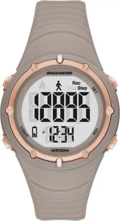 Skechers Chronograph SKYWOOD SR2158, Quarzuhr, Armbanduhr, Damenuhr, digital, Batterie-Entladungsanzeige