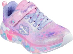 Skechers ETERNAL HEART LIGHTS Sneaker Blink,-Klettschuh mit Herz-Applikation, Größenschablone zum Download