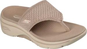 Skechers Go Walk Arch Fit 2.0 Textil Damen Sandalen Taupe Standard
