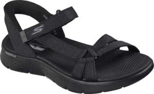 Skechers GO WALK Flex Illuminate Textil Damen Schwarz Standard Sandalen