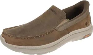 Skechers Herren Pollard-Osgood Other Leather, Desert Beige, 43 EU