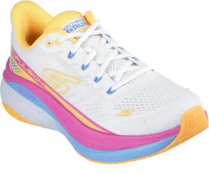 Skechers Performance Max Cushioning Propulsion Textile Damen Sneaker In Weiß/Orange