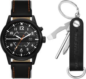 Skechers Quarzuhr SETS SR8505, (Set, 2-tlg., mit Multifunktionsschlüsselanhänger), Armbanduhr, Herrenuhr, Ideal auch als Geschenk, analog, Tag
