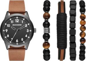 Skechers Quarzuhr SR9065, (Set, 5-tlg., mit 4 Schmuckarmbändern), Armbanduhr, Herrenuhr, analog, Geschenkidee
