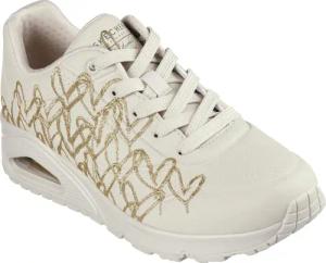 Skechers Sneaker "UNO-GOLDEN HEART" Freizeitschuh, Schnürschuh mit goldfarbenen Mylar-Stickereien
