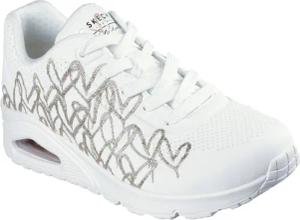 Skechers Sneaker "UNO-GOLDEN HEART" Freizeitschuh, Schnürschuh mit goldfarbenen Mylar-Stickereien