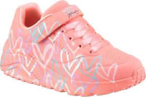 Skechers Sneaker "UNO LITE - LOVE LEVITATE" Schnürschuh mit bedruckter Sohle, Größenschablone zum Download