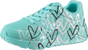 Skechers Sneaker "UNO LITE-METALLIC LOVE", Keil,-Schnürschuh, Skech-Air Funktion, Größenschablone zum Download