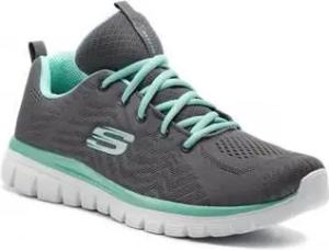 Skechers Sport Womens GRACEFUL GET CONNECTED Sneakers Damen Schuhe Grau