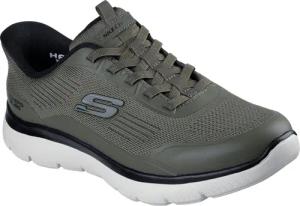 Skechers Summits Leyter Textil Herren Sneakers Oliv/Schwarz