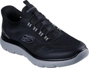 Skechers Summits Top Rate Textil Herren Schwarz/Grau Sneaker