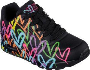 Skechers UNO - HIGHLIGHT LOVE Sneaker, Freizeitschuh, Halbschuh, Schnürschuh mit Herzchen-Print