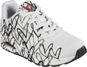 Skechers Wedgesneaker "UNO-SPREAD THE LOVE" Freizeitschuh, Halbschuh, Schnürschuh mit coolem Graffiti-Print