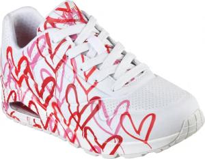 Skechers Wedgesneaker "UNO-SPREAD THE LOVE" Freizeitschuh, Halbschuh, Schnürschuh mit coolem Graffiti-Print