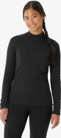 Skiunterwäsche Funktionsshirt Damen warm bequem – BL 100 schwarz