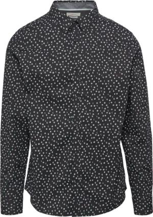 Slim Fit: Gemustertes Popeline-Hemd mit Kentkragen