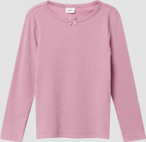 Slim-Fit-Longsleeve aus Rippware mit Schleifendetail