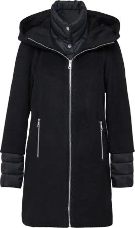 Slim-Fit-Mantel aus Webware mit herausnehmbarem Steppeinsatz