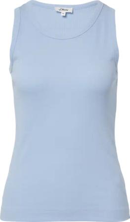 Slim-Fit-Top mit Rippstruktur