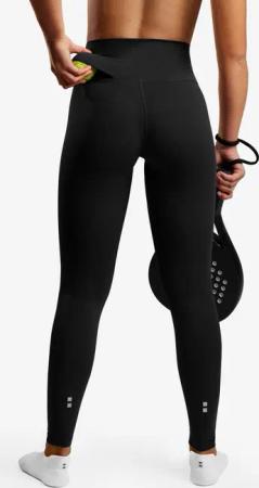 Smart Tennis/Padel Leggings Damen Schwarz