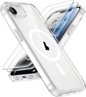 SmartUP Smartphone-Hülle + 2X Schutzglas für iPhone 16e MagSafe Panzerglas Panzerfolie Case 9H 6,1 Zoll, kompletter Rundumschutz, MagSafe-Technologie