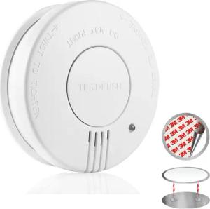 smartwares Rauchmelder (Brandmelder mit 5 Jahres Batterie & Magnethalter, Weiß, Ø 10cm)
