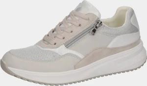 Sneaker aus Glatt- und Wildleder - grau / weiß - Gr. 6 von Goldner Fashion